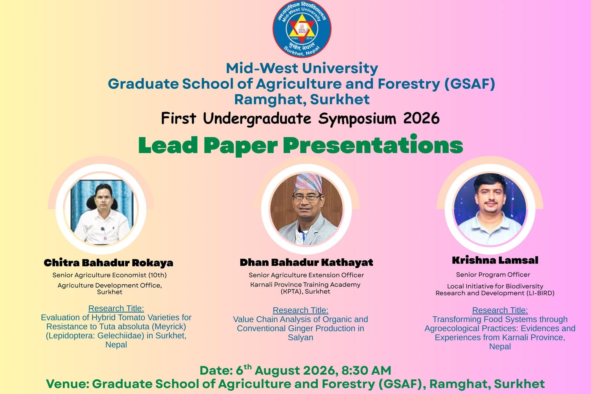 Lead Paper Presentation